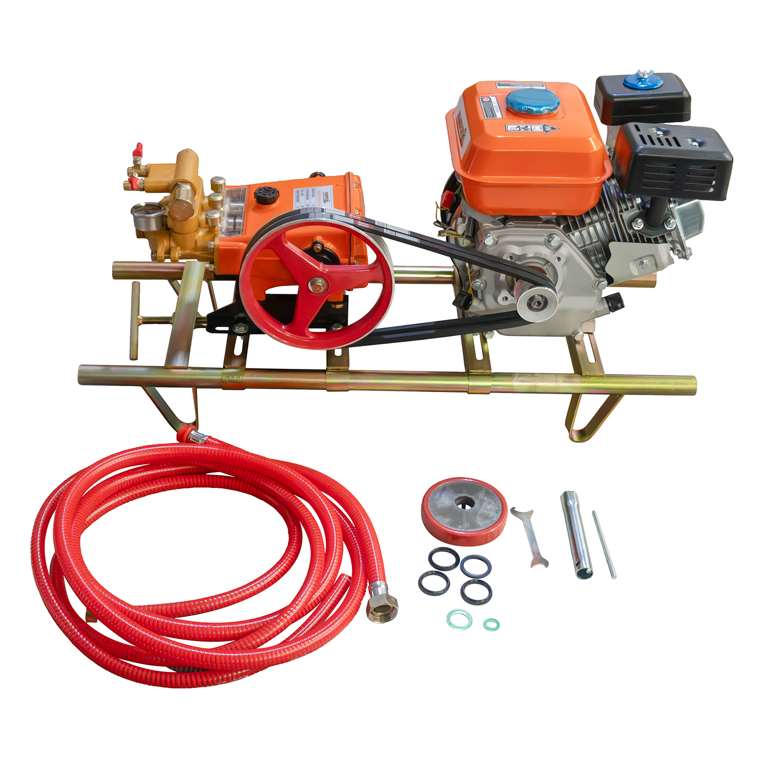 FUMIGADORA ESTACIONARIA # 30 DE GRASERAS - AUTOMATICA PISTON EN HIERRO SIN MANGUERA NI LANZA EQ98 (1) Fumigadora Estacionaria 30 L/min con Motor 6.5 HP, Graseras Automática y Pistón en Hierro | EQ98 - Imagen 1